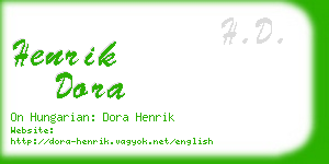 henrik dora business card